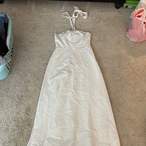NWT JCrew white a-line maxi dress, size 12